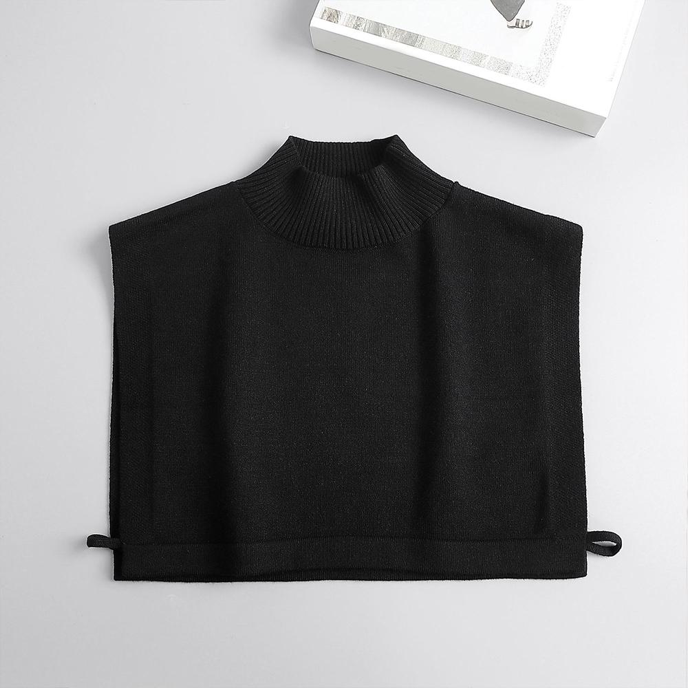 Winter Knitted Fake Collar Detachable Turtleneck Collar for Women Sweater Coat Neck Scarf Warm Woolen Windproof False Collars