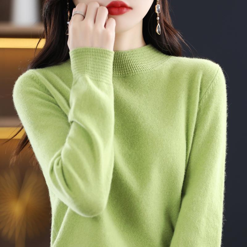 Women's Cashmere Sweater Qinghe Cashmere 30% Cashmere 70% Wool Autumn and Winter Pullover Warm and Fashionable