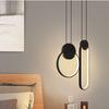 Modern Moon Eclipse Acrylic LED Pendant Light Restaurant Cafe Bar Long Pendant Lamp Sofa TV Background Wall Hanging Lamps
