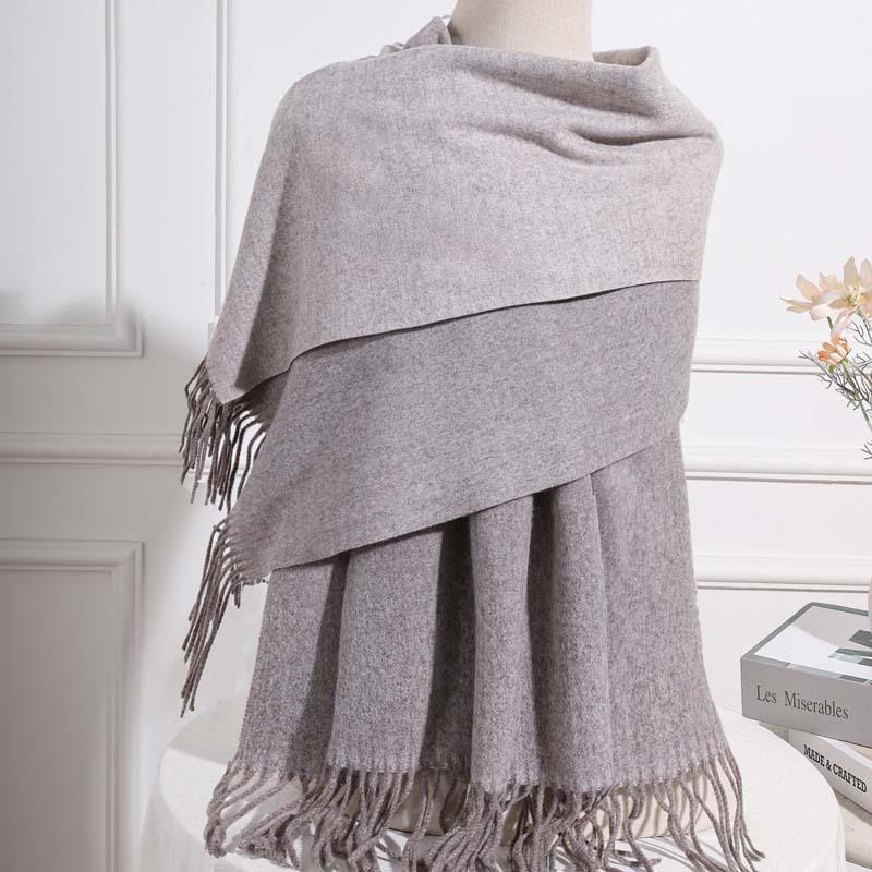 Reversible Cashmere Wool Scarf: Unisex Autumn/Winter, Luxurious Korean Style Shawl.