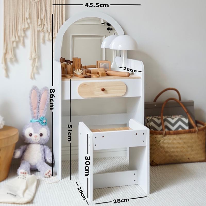 

Kienvy Корейский детский туалетный столик и набор игрушечной косметики для принцессы