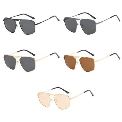New Single-Beam Polygonal Metal Sunglasses Large Frame Driving Beach Shades Women's Sun Glasses for Women Men UV Protection