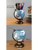 European Retro Globe Pen Holder - Room & Office Decor, Desktop Storage, Student Gift