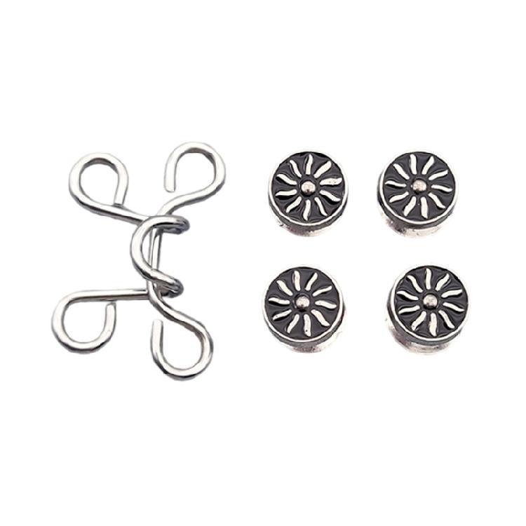 Detachable Jeans Button Pins No Sewing Required Trousers Waist Tightener Metal Waist Buckles Trouser Button Pins