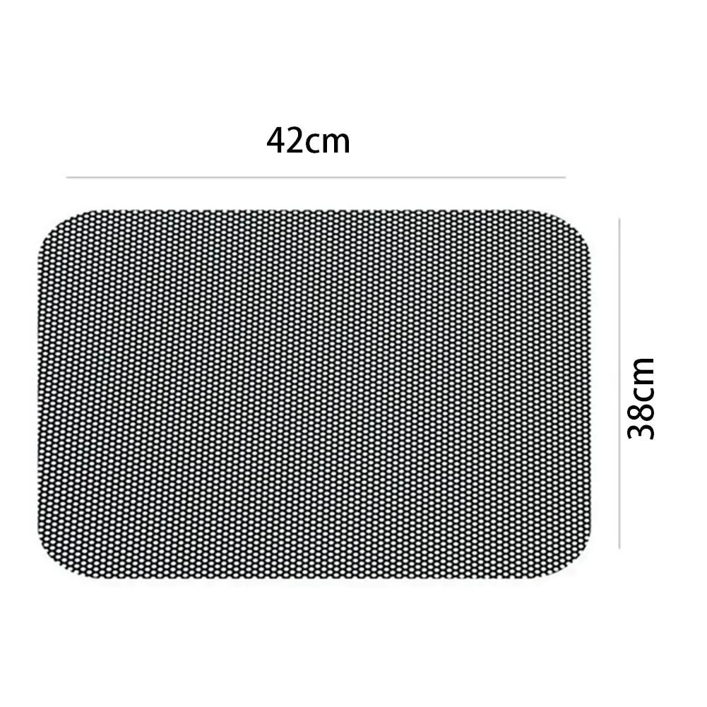 1/2Pcs DIY Fashion Car Sticker Sunshade Sunscreen Window Cover Black PVC Sunshade Side Window Cover with Small Hole 42x38cm