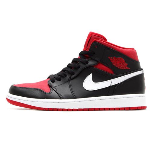 

Jordan 1 Mid Black Gym Red White 554724-020 39