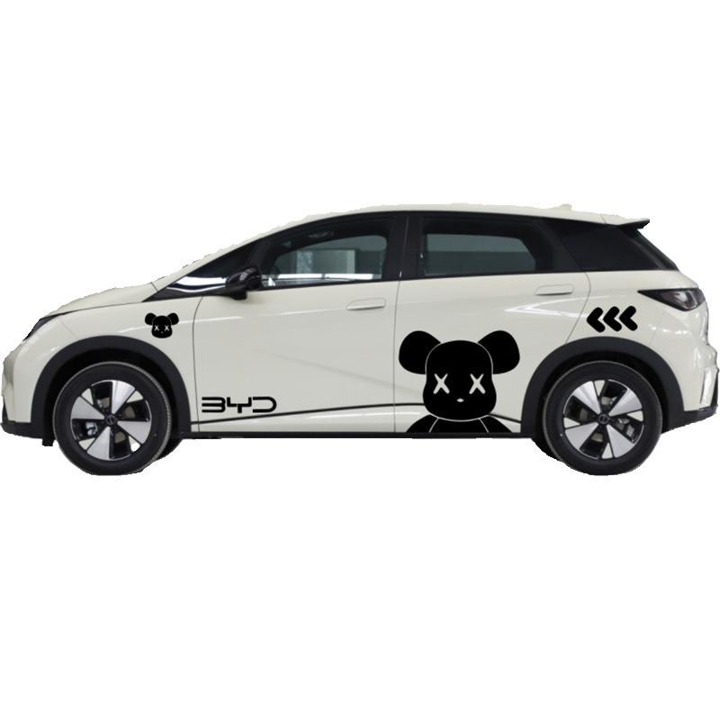 BYD Dolphin Side Body Stickers: Violent Bear Design for Scratch Cover and Decoration
