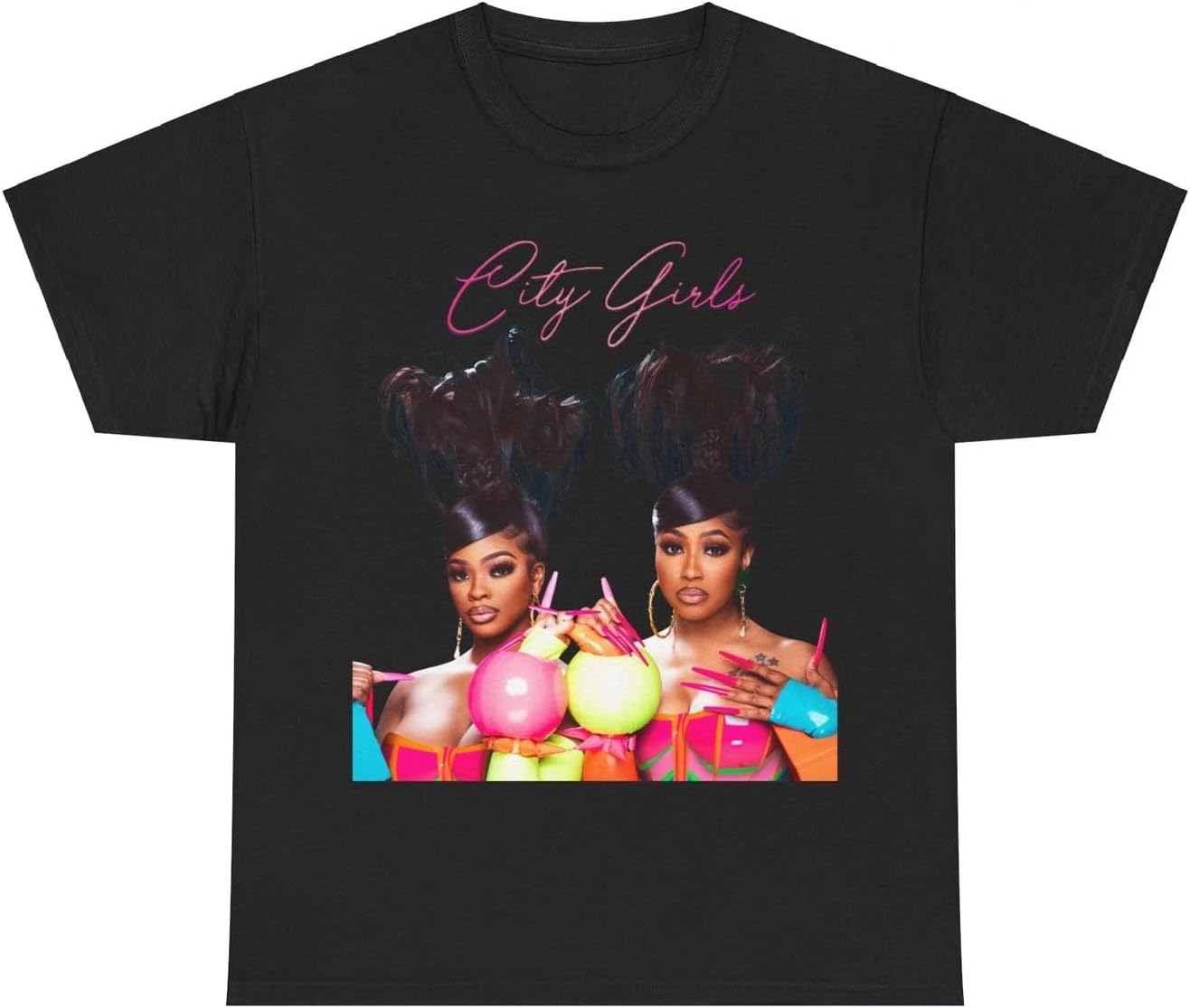 Citygirls Shirt JT and Yung Miami T Shirt Black XS чёрный