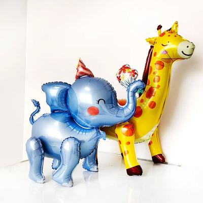 Dzieci Dżungla Urodziny Balon Folia Zwierzęta Safari Lew Impreza Akcesoria 4D Chodzące Kreskówka Gigantyczne Balony