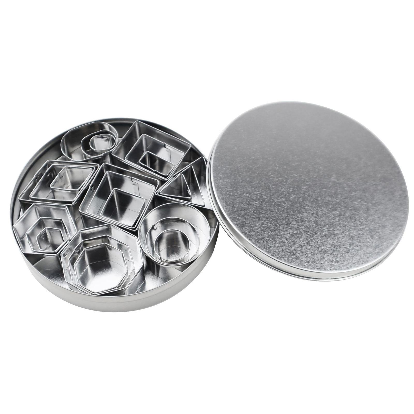 

24 шт. Мини-форма для печенья из нержавеющей стали, геометрический резак для глины, инструмент для резки керамической посуды из полимерной глины, сережек 2