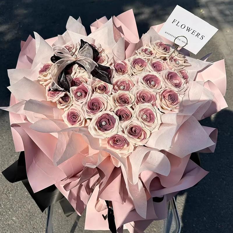 Gem de prune și Săpun cu flori conservate Buchet de trandafiri - Cadou perfect pentru Ziua Profesorului, Ziua Îndrăgostiților sau Qixi pentru Iubită sau Cea mai bună prietenă