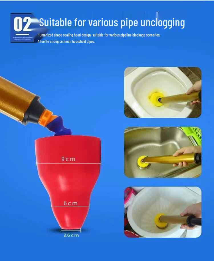 Toilet & Drain Unclogging Tool for Bathroom & Kitchen
