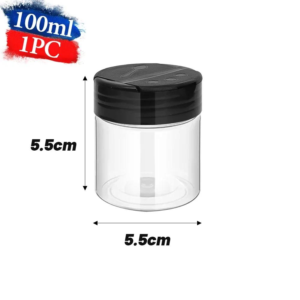 

Transparent Seasoning Bottles Plastic Spice Jars with Shaker Lids Home Kitchen Empty Salt Pepper Condiment Barbecue Container