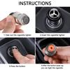 Hot Car Sticker 12V Metal Universal Auto Car Windproof Flameless Cigarette Lighter Power Socket For Mercedes Benz AMG W211 W203 