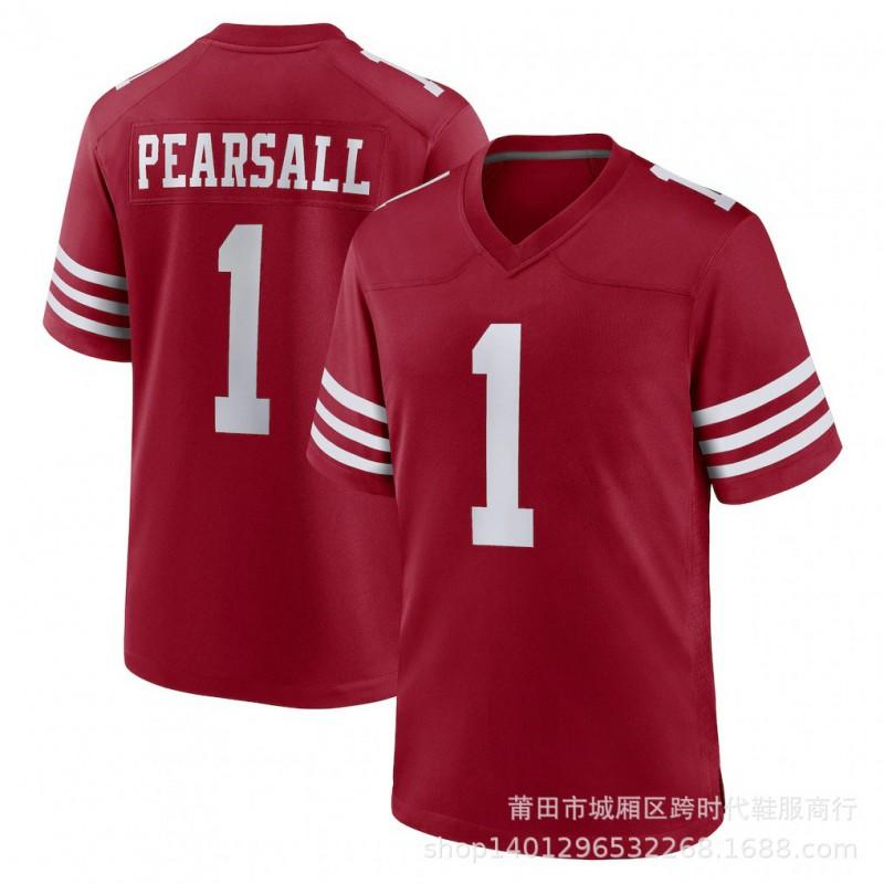 NFL 49ers Football Jersey 13 Purdy 97 Bosa Embroidered Team Sports Fan Apparel