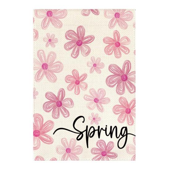 

Spring Summer Floral Garden Flag 12x18 Inch Vertical Double Sided Colorful Flowers Welcome Yard Decor Farmhouse Outdoor Burlap Flag for Porch M