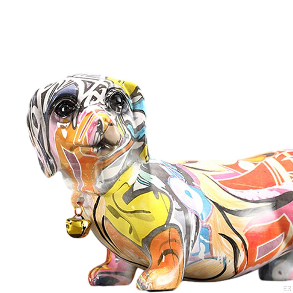 Okouzlující pryskyřičná figurka jezevčíka - Stylová psí socha pro domácí akcent