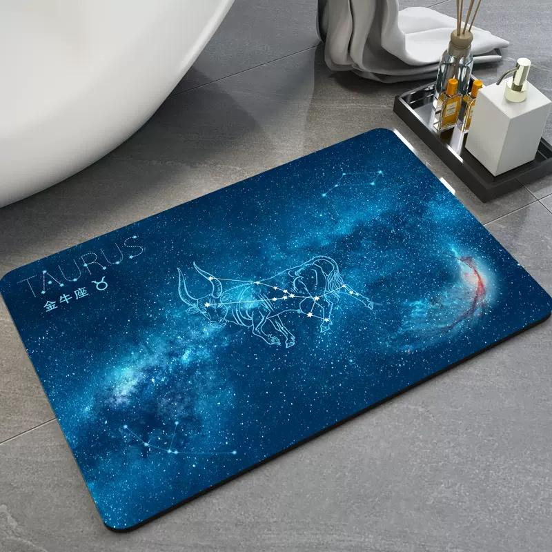 

12 созвездий зодиака Скорпион коврик для ванной противоскользящий коврик для ванной впитывающие коврики для ног быстросохнущий коврик для унитаза коврик для двери 40cmx60cm