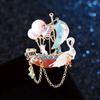 Fashionable Oil Drop Dot Sailing Balloon High-end Accessory Brooch