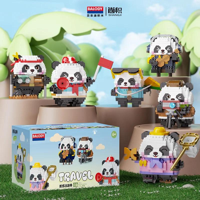 

Balody Panda Micro Building Blocks Circus Troup 6pcs/set DIY Assembled 3D Model Mini Brick Figure Toy For Christmas Gift No Box