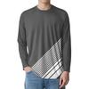 Men's Fashion Printed Raglan Long Sleeve Sports Top