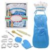 13 Pcs Kids Chef Set Pretend Role Play Cooking Toy Kids Baking Set Includes Baking Aprons Chef Hat