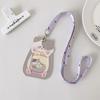 Cartoon Animal Shaped Long Rope Neck ID Card Holder Student Bus Card Cover Case Badge Holder Kpop Idol Photocard Holder