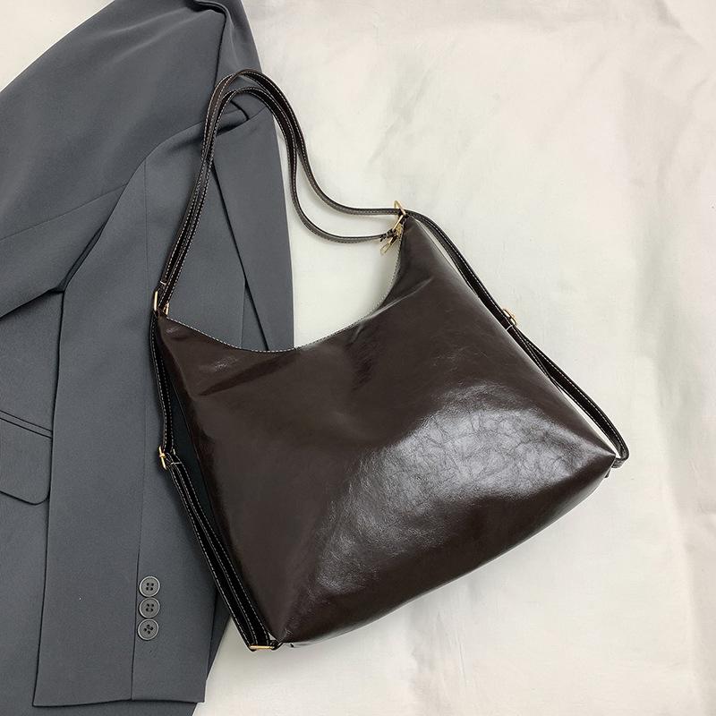 Fashion PU Leather Shoulder Bag Multifunctional Large Capacity Crossbody Bag Casual Underarm Bag Women KTB