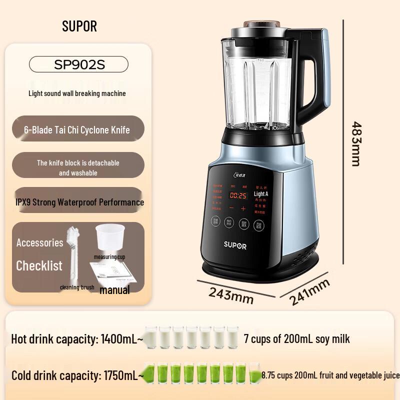 

SUPOR 1.75L Silent Multi-functional Blender