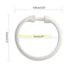 F26C 12Pcs Circular Plastic Shower Curtain O Rings Duable Drape Loop Hooks for Bathroom Gliding On Shower Rod Snap Closure