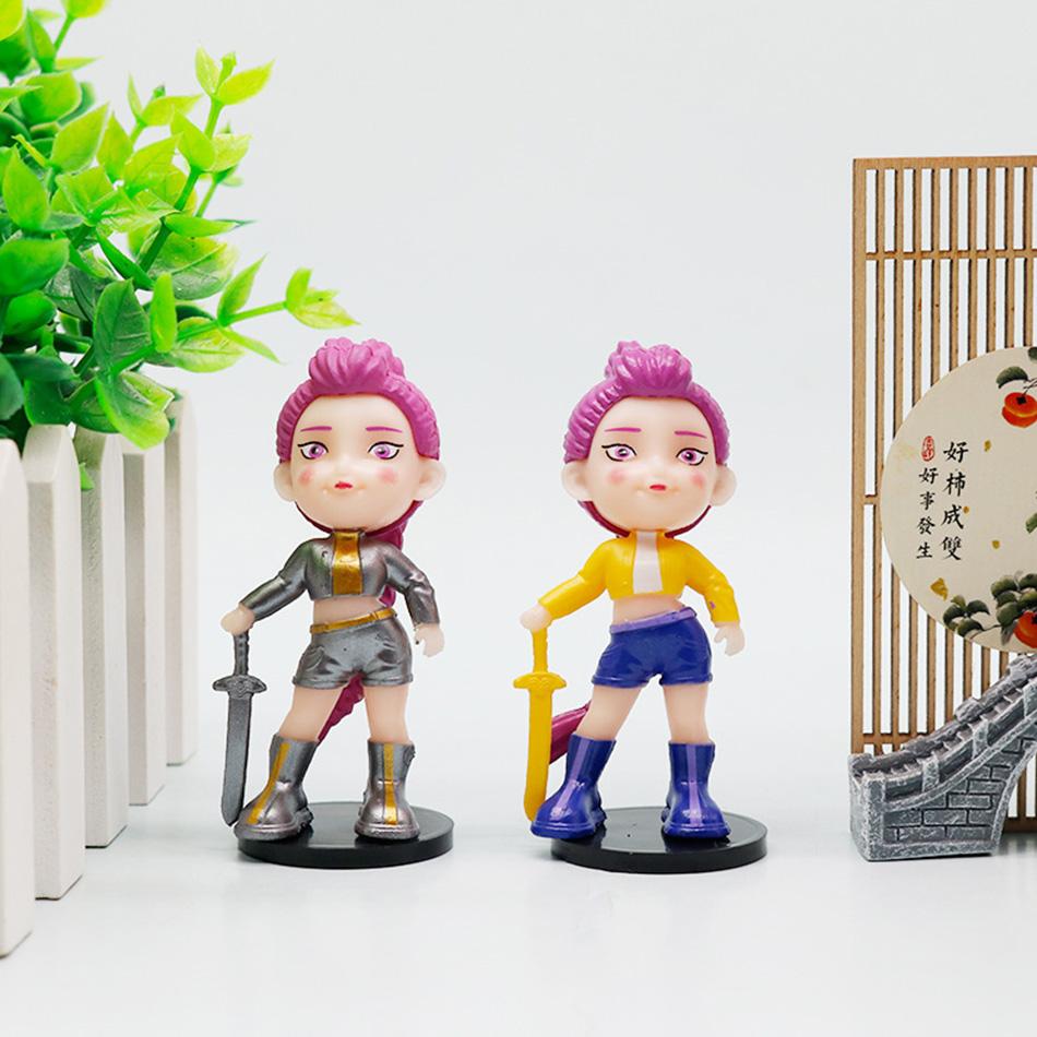 New Anime K Pop Demon Hunters Figure K-Pop Demon Hunters Rumi Mira Zoey Tiger Figurine Toy Desk Decor Statues Ornament Kid