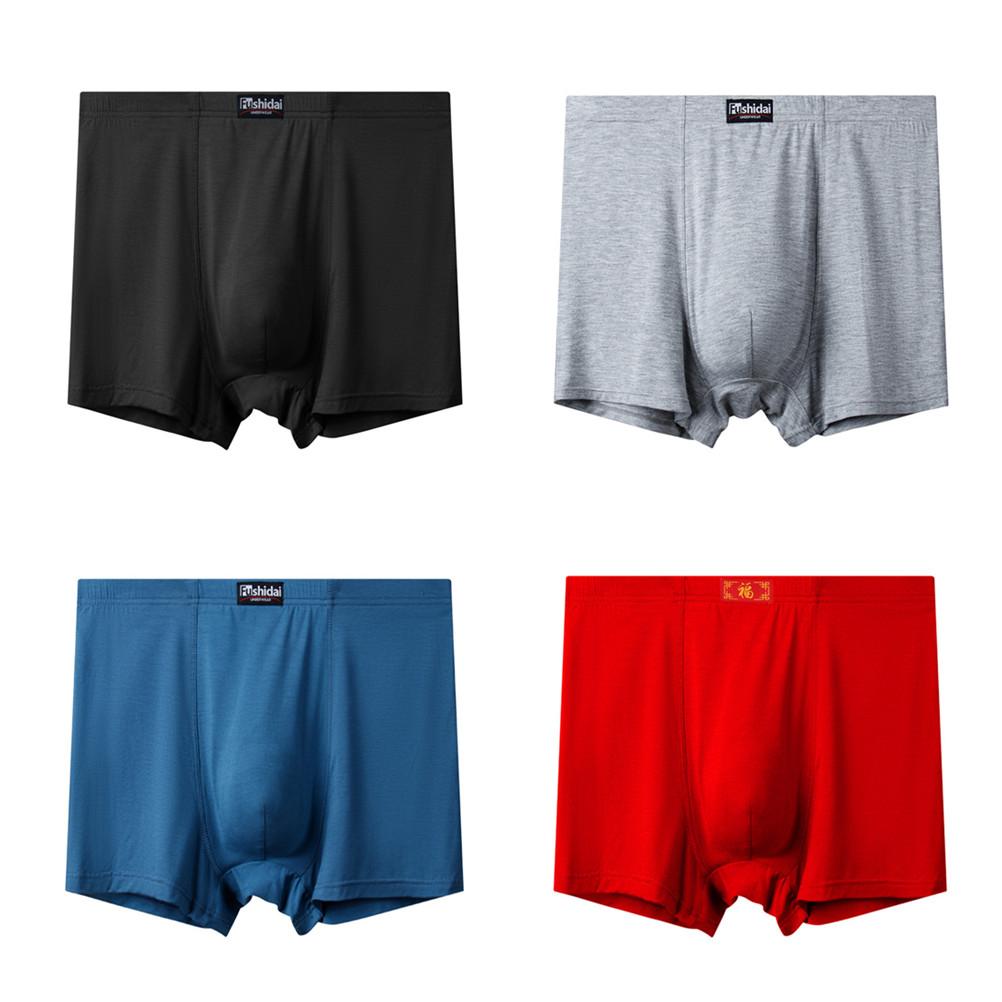 4 Pieces Big Size Underwear Men 's Panties Breathable Underpants Modal Oversize Boxers Shotrs 3XL 4XL 5XL 6XL  7XL 8XL 9XL 10XL 11XL 12XL 13XL