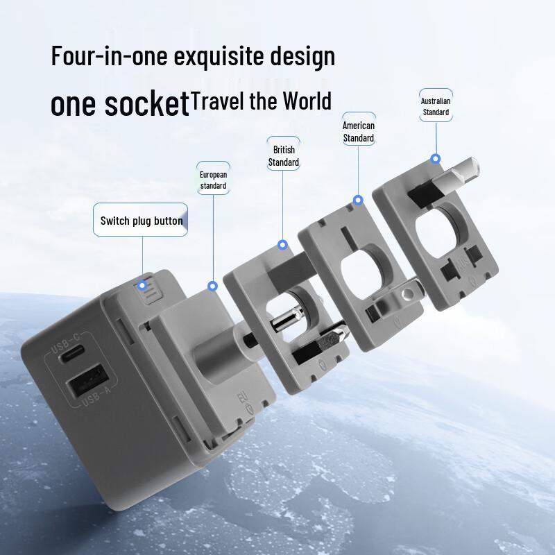 BULL USB Universal-Reisesteckeradapter CN-Stecker (Adapter enthalten)