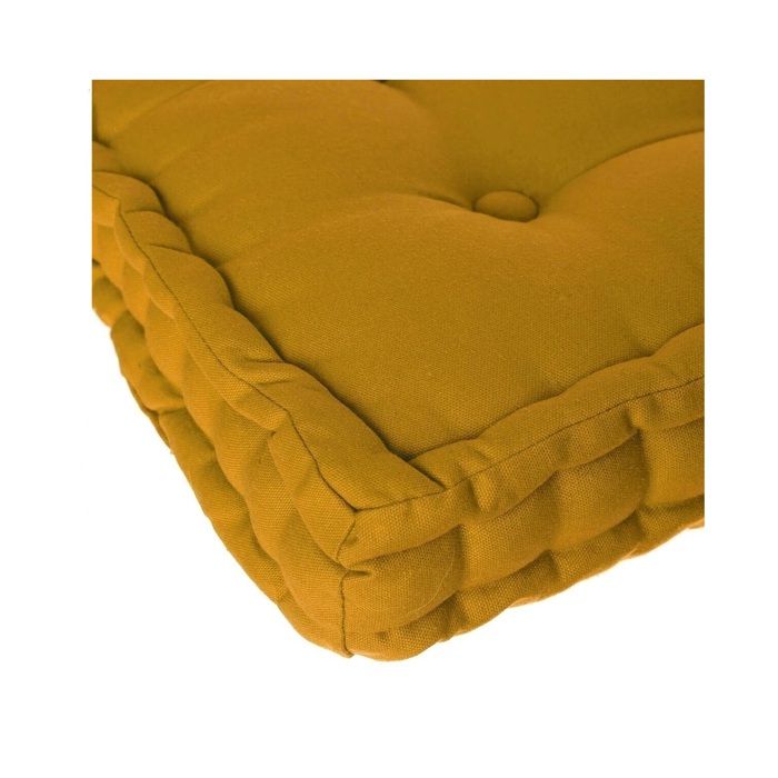 Coussin de sol 40 x 40 cm Horizon uni ocre