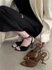 PesstweiFashion Street Style Elegant Thin High Heels Woman Pumps Pointed Toe Slingbacks Stripper Party Dress Shoes