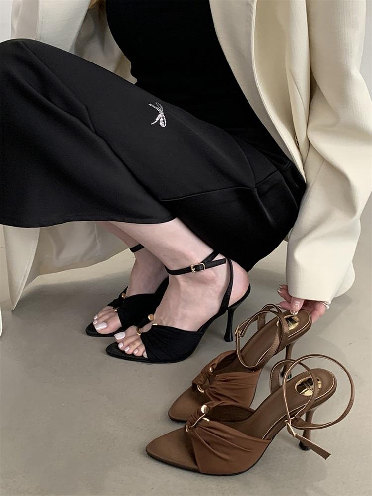 PesstweiFashion Street Style Elegant Thin High Heels Woman Pumps Pointed Toe Slingbacks Stripper Party Dress Shoes