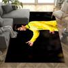 Brazilian Soccer Player Gesturing. Area Rug Design for Living Rooms Balcony Dormitory Bedrooms Anti-slip Rug Anime Office Decor Spiritual Gift