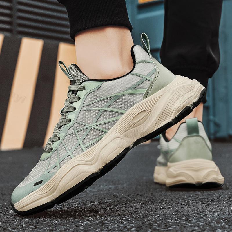 Fashion Men's Fashion Trend Casual Shoes 2025 New Summer Mesh Breathable Comfortable Slip On Sports Shoes Thick Soled Platform sneakers