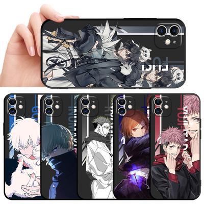 Černé měkké pouzdro na telefon Iphone 11 13 Pro 14 Pro Max Se 12 Mini Xs X 8 Plus 7 6s Xr 13pro 11 Pro Coque Jujutsu Kaisen Cover