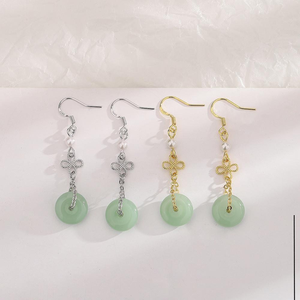Chinese Knot Retro Pearl Ear Hooks Hanfu National Tide Highgrade Pearl Ear Drops Tassel Pendants Ear