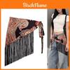 Bohemian Wide Waist Belt For Women With Embroidered Denim Pants And Triangle Scarf Styling