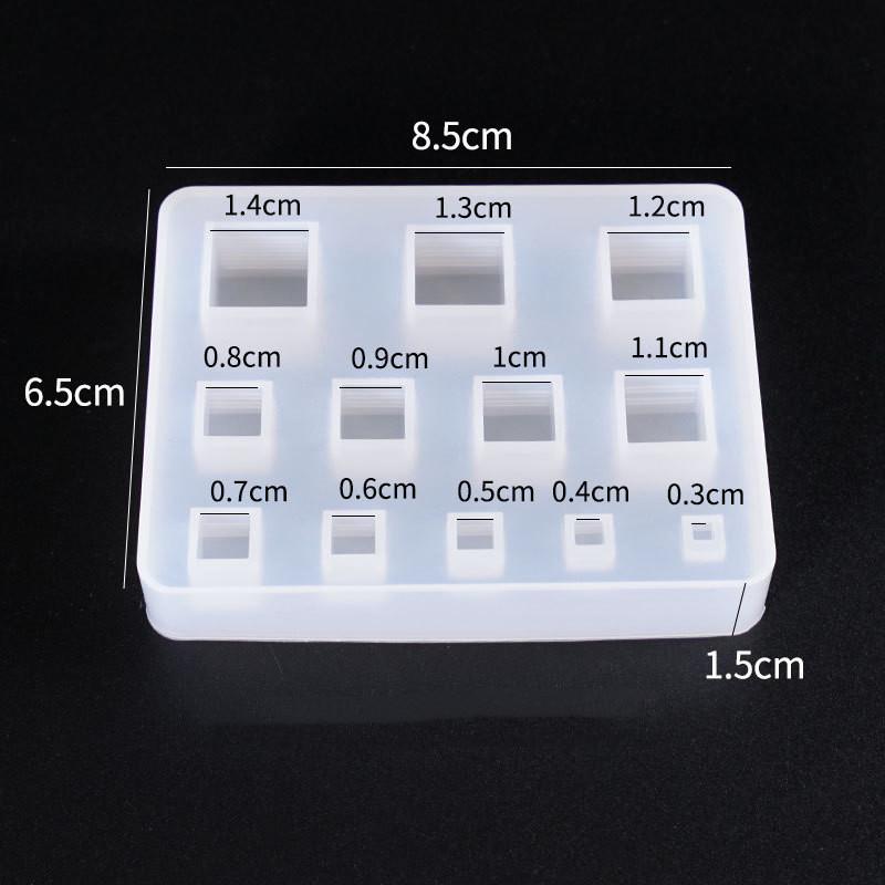 Cute Beads Cube Triangle Silicone Mold For Jewelry Earrings Pendant Making Resin UV Epoxy Resin Molds Crafts DIY Tool