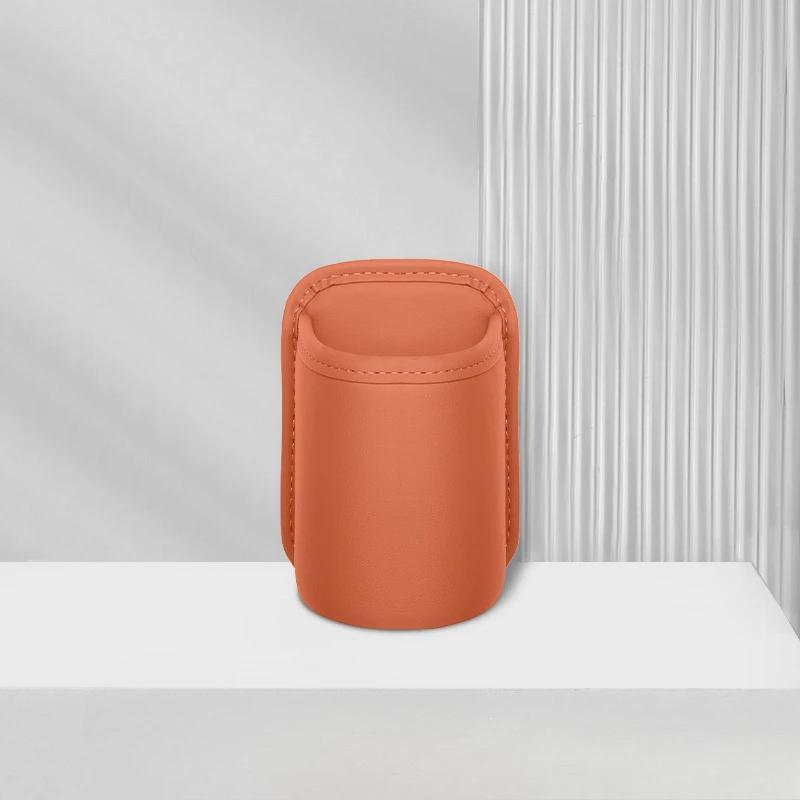 1pc New Car Seat Cup PU Holder Storage Box Side Trash Can Practical Storage Bucket Fixed Bracket