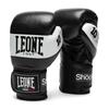 LEONE 1947 Unisex Buffalo Leather with PU 10oz GN047 Boxing/Kickboxing Gloves, [SHOCK], Pads, Hook-and-Loop Closure, / Black, [Authentic]