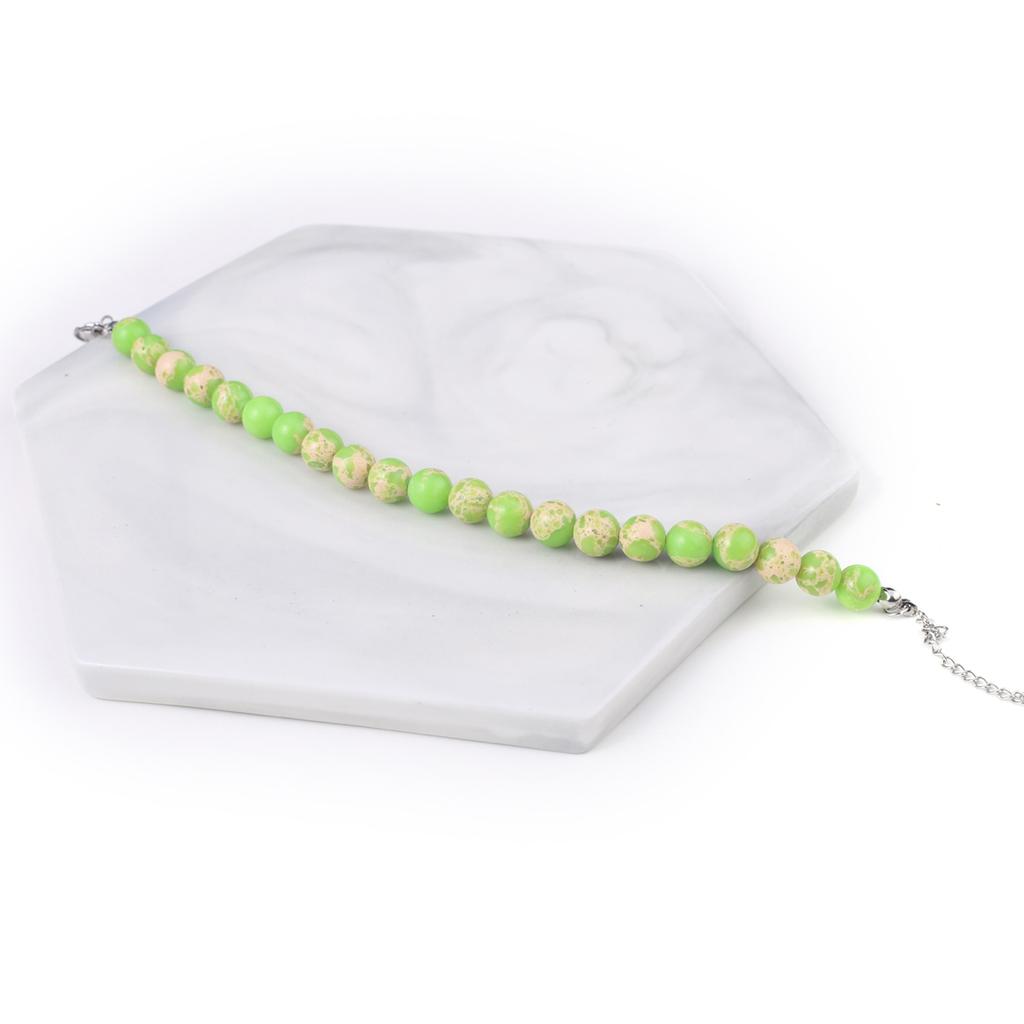 Nový styl Dámský náramek Přírodní kámen Emperor Stone Korálky 8X8 MM Přívěsky pro ženy Romantický dárek k narozeninám