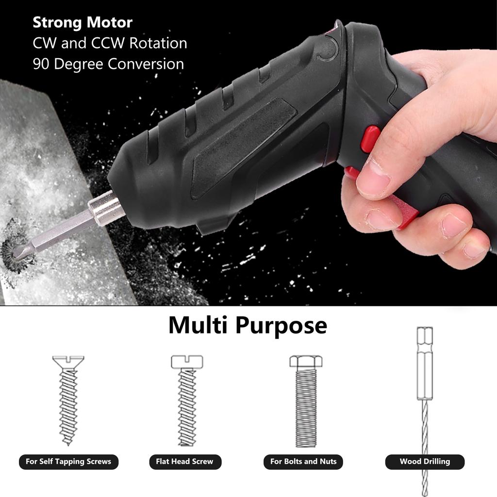 Electric Screwdriver   Foldable USB Lithium Battery Rechargble Screwdriver Set 3.6V