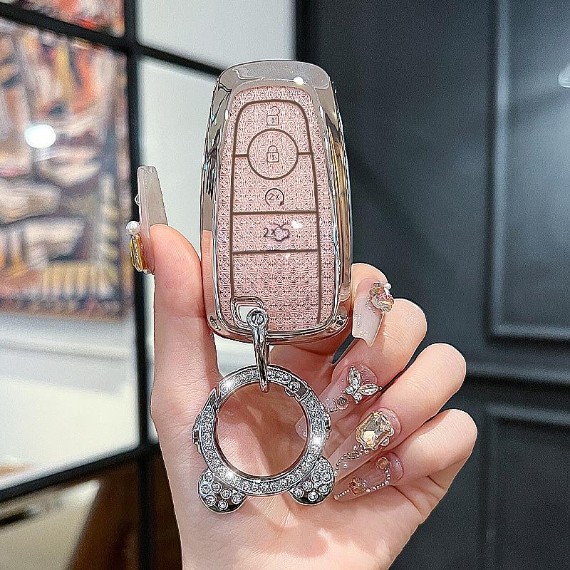 Luxury Key Cover for Ford Mondeo, Edge, Explorer, and Escort Models.