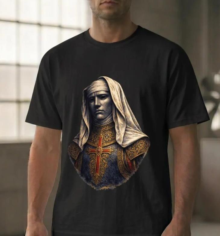 Baldwin Crusader Knight T-Shirt Medieval Warrior Graphic Shirt Christian Gift XXXXL
