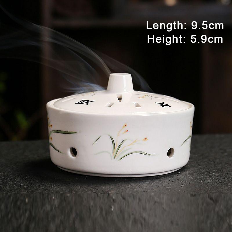 Persimmon Shaped Incense Burner, Ceramic Aromatherapy Burner, Small Incense Insertion, Home Indoor Tea Room Decoration, 1Pc