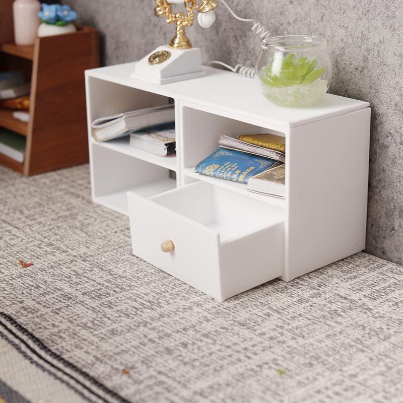 1Pcs 1/12 Dollhouse Storage Cabinet Tv Combination Cabinet For Micro Landscape Decoration Miniature Food Toy Model Diy Accessory